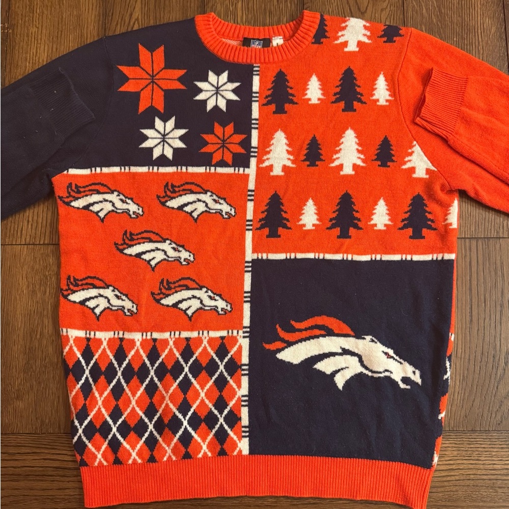 NFL Broncos Christmas sweater